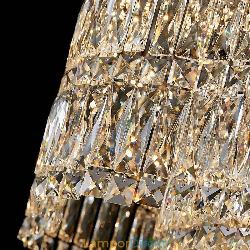 Lång Kristall Taklampa Lyx Dekoration Taklampa