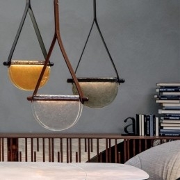 Taklampa Modern Minimalistisk Bälte Glas Taklampa