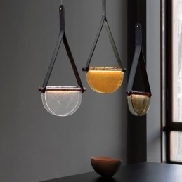 Taklampa Modern Minimalistisk Bälte Glas Taklampa