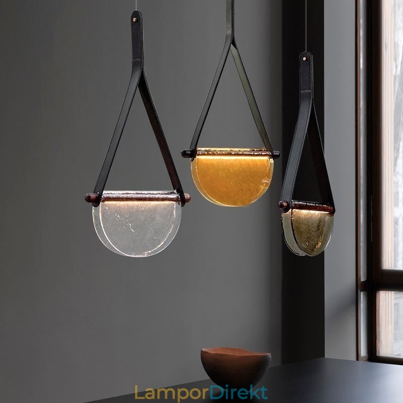 Taklampa Modern Minimalistisk Bälte Glas Taklampa