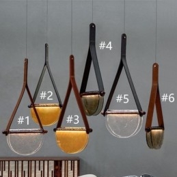 Taklampa Modern Minimalistisk Bälte Glas Taklampa