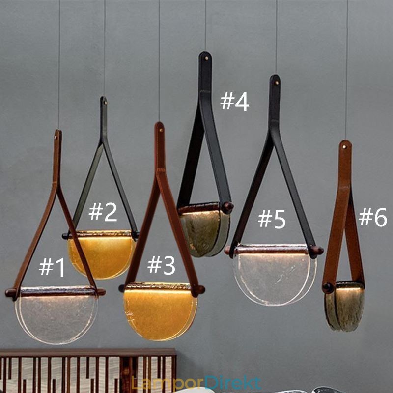 Taklampa Modern Minimalistisk Bälte Glas Taklampa