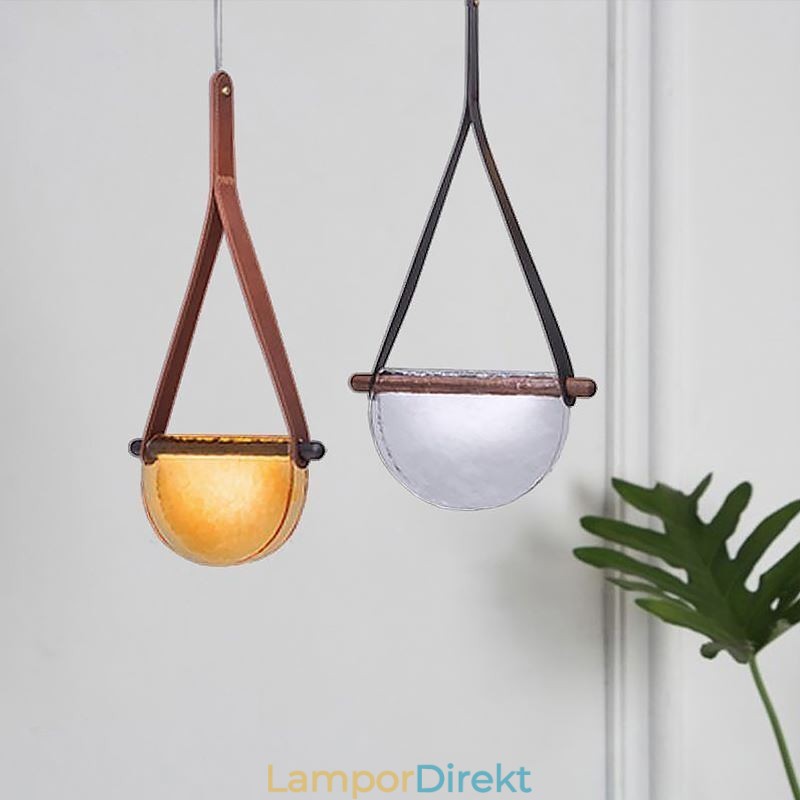 Taklampa Modern Minimalistisk Bälte Glas Taklampa