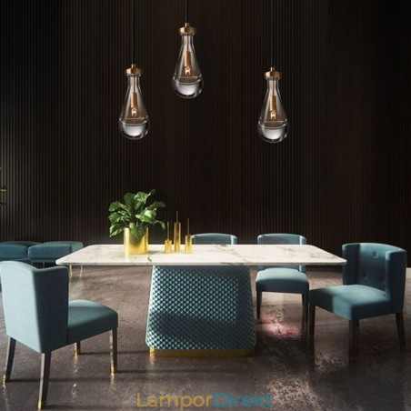 Vattendroppe Taklampa Modern Minimalistisk Kopparkonst Taklampa Vattendroppe Taklampa Modern Minimalistisk Kopparkonst Taklampa