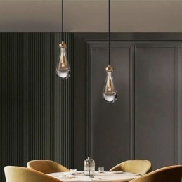 Vattendroppe Taklampa Modern Minimalistisk Kopparkonst Taklampa