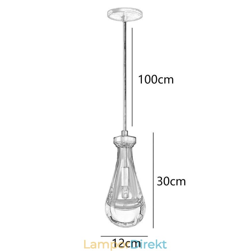 Vattendroppe Taklampa Modern Minimalistisk Kopparkonst Taklampa