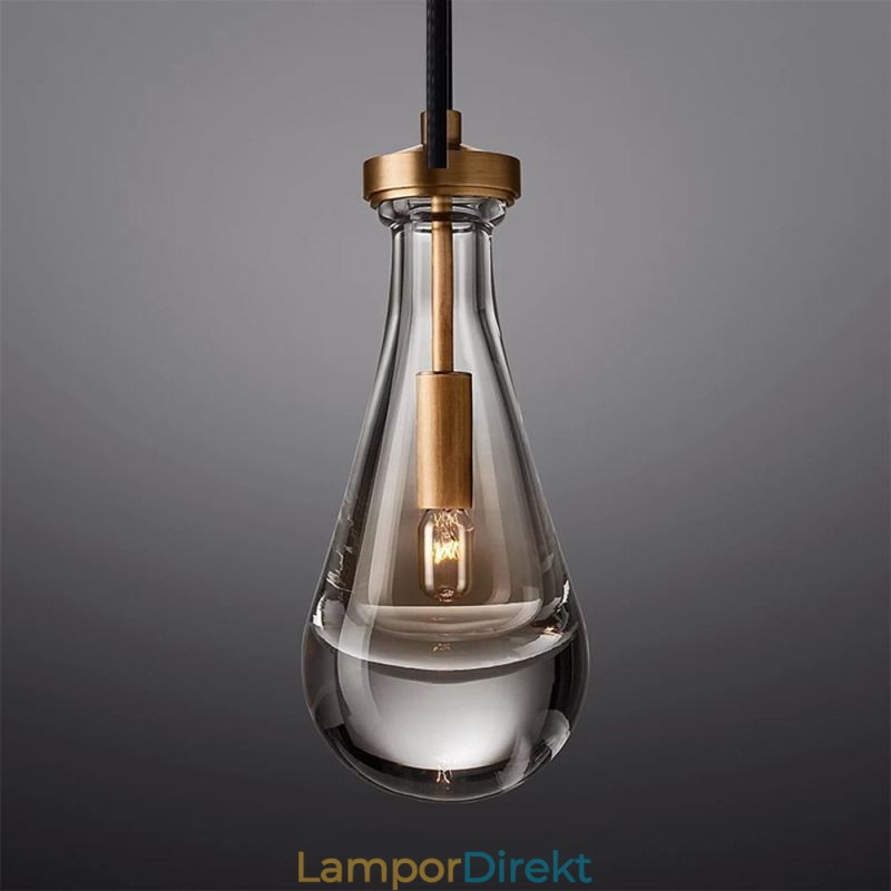 Vattendroppe Taklampa Modern Minimalistisk Kopparkonst Taklampa