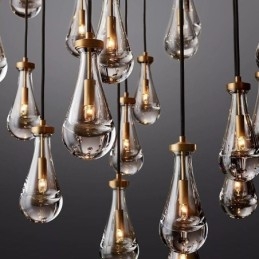 Vattendroppe Taklampa Modern Minimalistisk Kopparkonst Taklampa