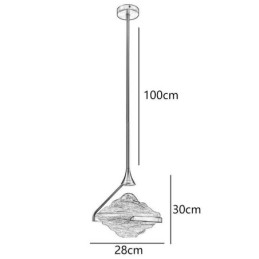 Taklampa Modern Minimalistisk Smidesjärn Lava Glas Taklampa