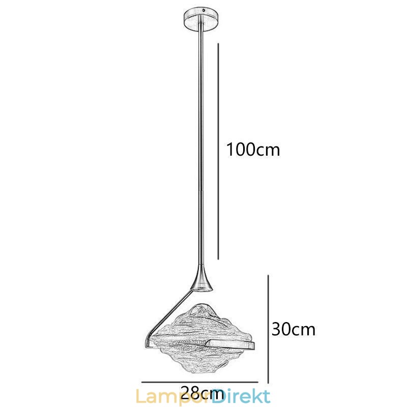 Taklampa Modern Minimalistisk Smidesjärn Lava Glas Taklampa