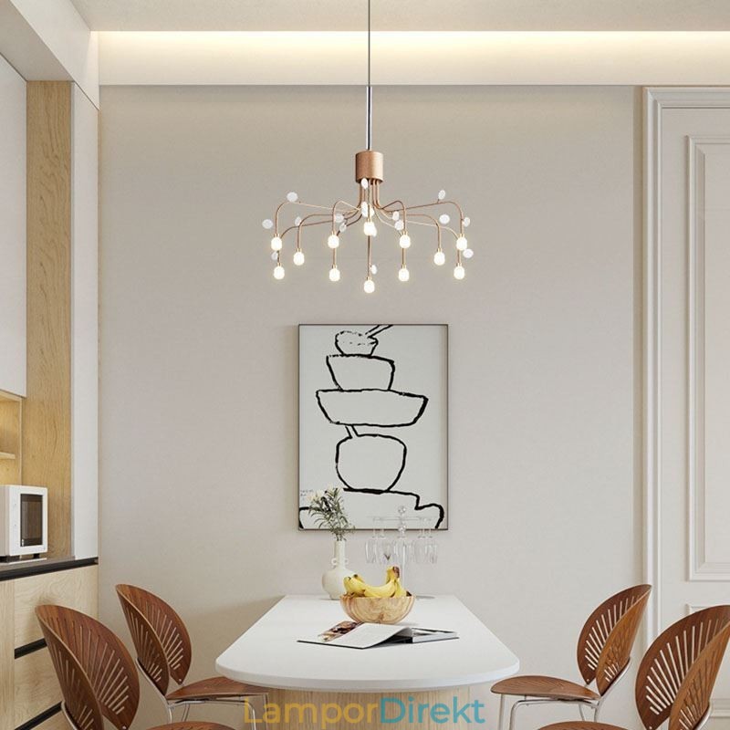 Taklampa Nordic Creative Naturlig Vit Taklampa 14 Lampor