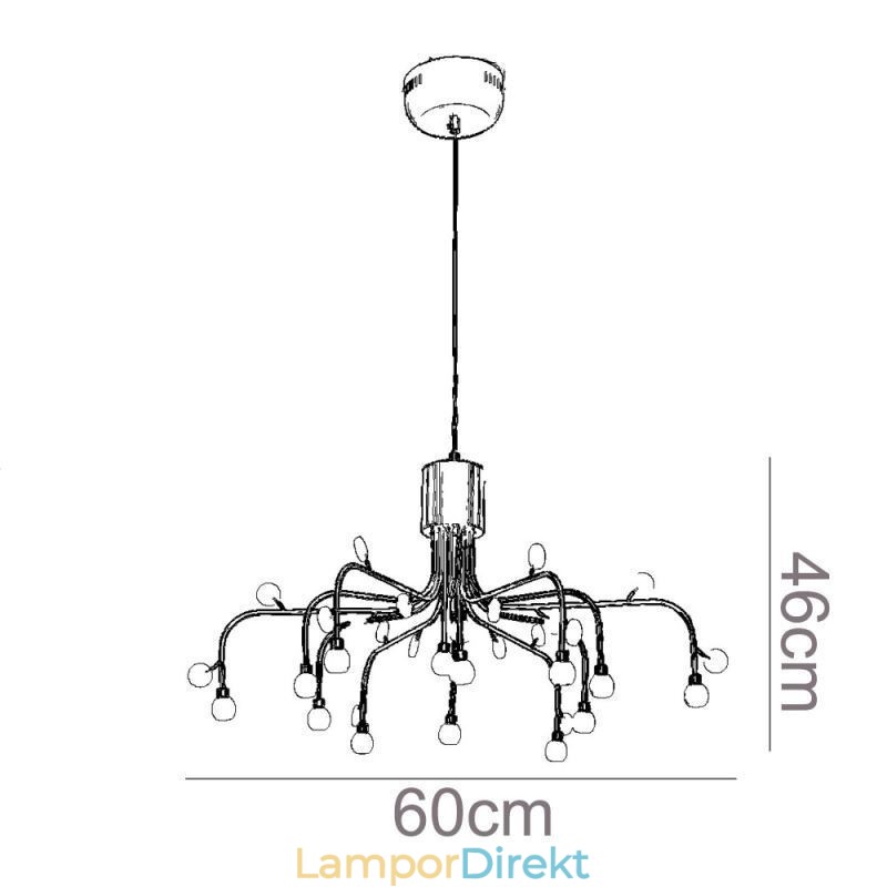 Taklampa Nordic Creative Naturlig Vit Taklampa 14 Lampor