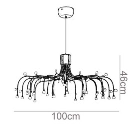 Taklampa Nordic Creative Natural White Ceiling Light 30 Lights