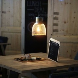 Svart Taklampa Cement Rutnät Light Country Retro Taklampa