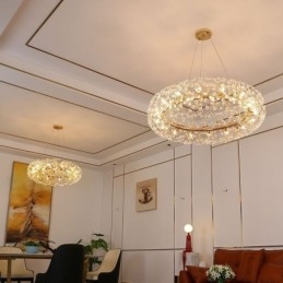 Taklampa Modern Minimalistisk Smidesjärn Cirkulär Solblomma Taklampa