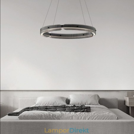 Circle Pendel Light 60 80Cm Glas Taklampa Steglös Dimbar Med Fjärrkontroll Circle Pendel Light 60 80Cm Glas Taklampa Steglös Dimbar Med Fjärrkontroll