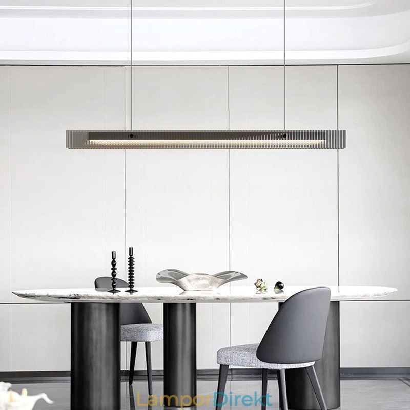 Pendellampa 100Cm Glastaklampa Steglös Dimbar Med Fjärrkontroll