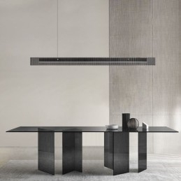 Pendellampa 100Cm Glastaklampa Steglös Dimbar Med Fjärrkontroll