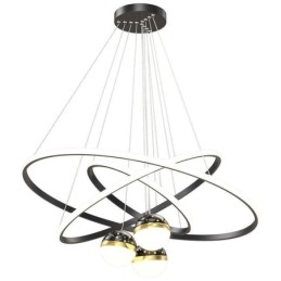 Enkel Taklampa Smidesjärn Silikon Tre Cirkel Ring Takljus