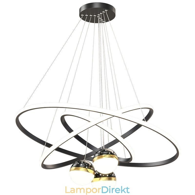 Enkel Taklampa Smidesjärn Silikon Tre Cirkel Ring Takljus