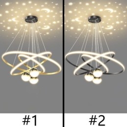 Enkel Taklampa Smidesjärn Silikon Tre Cirkel Ring Takljus