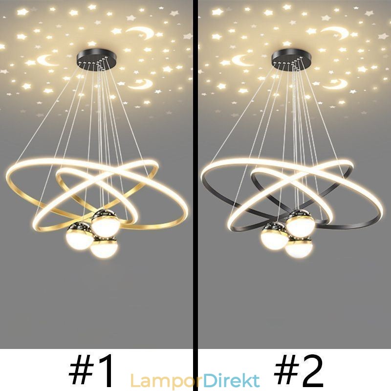 Enkel Taklampa Smidesjärn Silikon Tre Cirkel Ring Takljus