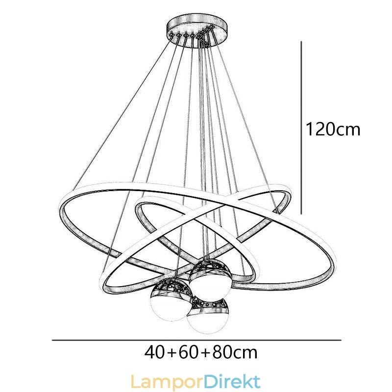 Enkel Taklampa Smidesjärn Silikon Tre Cirkel Ring Takljus