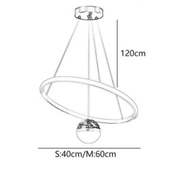 Taklampa Modern Enkel Smidesjärn Silikon Enkelring Taklampa