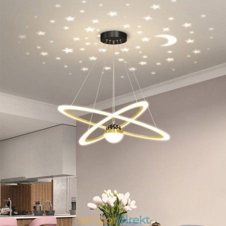 Taklampa Smidesjärn Akryl Starry Sky Ring Taklampa Taklampa Smidesjärn Akryl Starry Sky Ring Taklampa