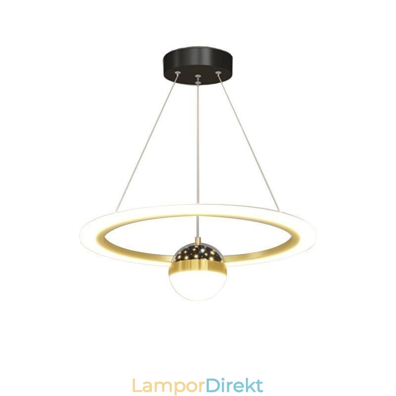 Taklampa Minimalistisk Smidesjärn Akryl Star Ring Taklampa