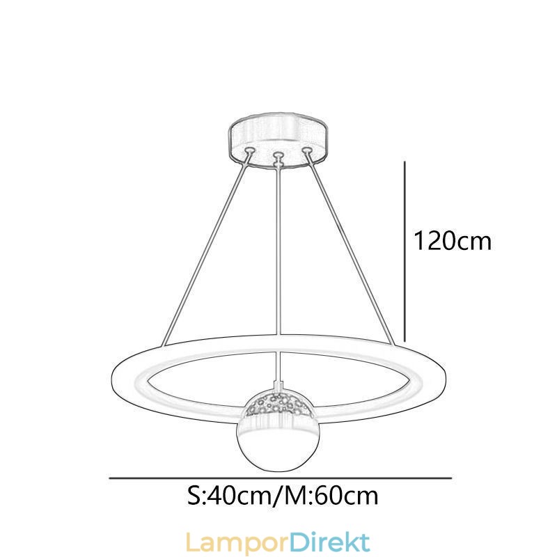 Taklampa Minimalistisk Smidesjärn Akryl Star Ring Taklampa