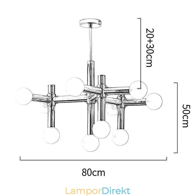 Enkel Taklampa Smidesjärn Magic Beans Molecule Taklampa