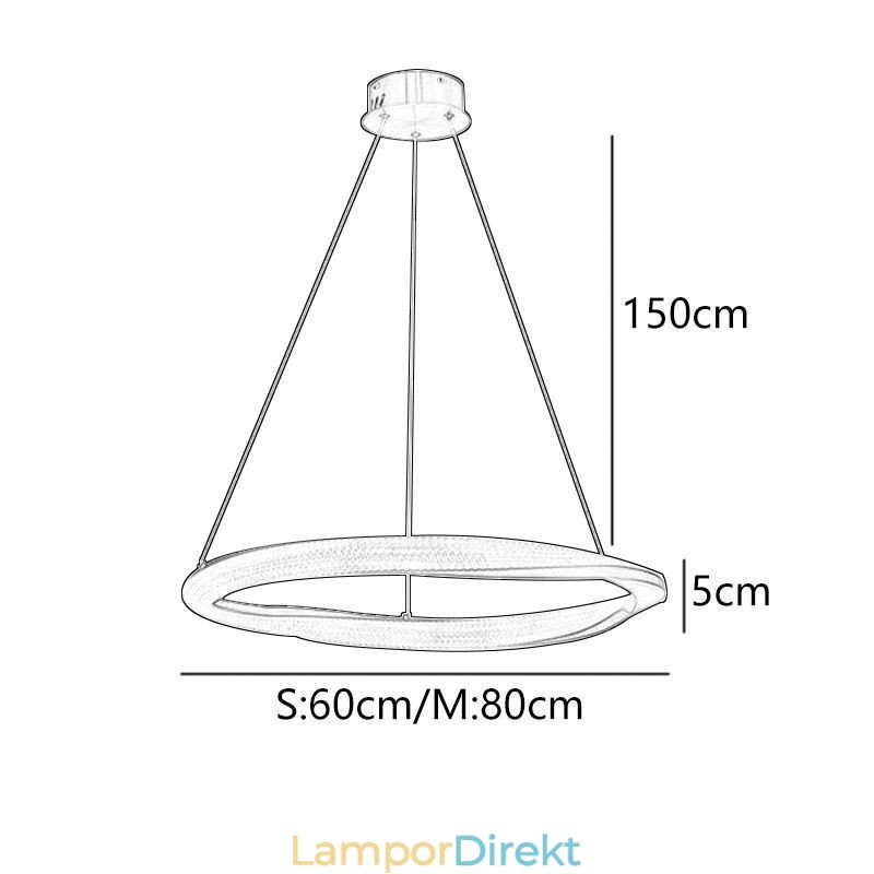 Taklampa Smidesjärn Akryl Ring Enkel Cirkel Taklampa