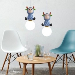 Taklampa Modern Minimalist G9 Smidesjärn Kanin Kalv Resin Taklampa