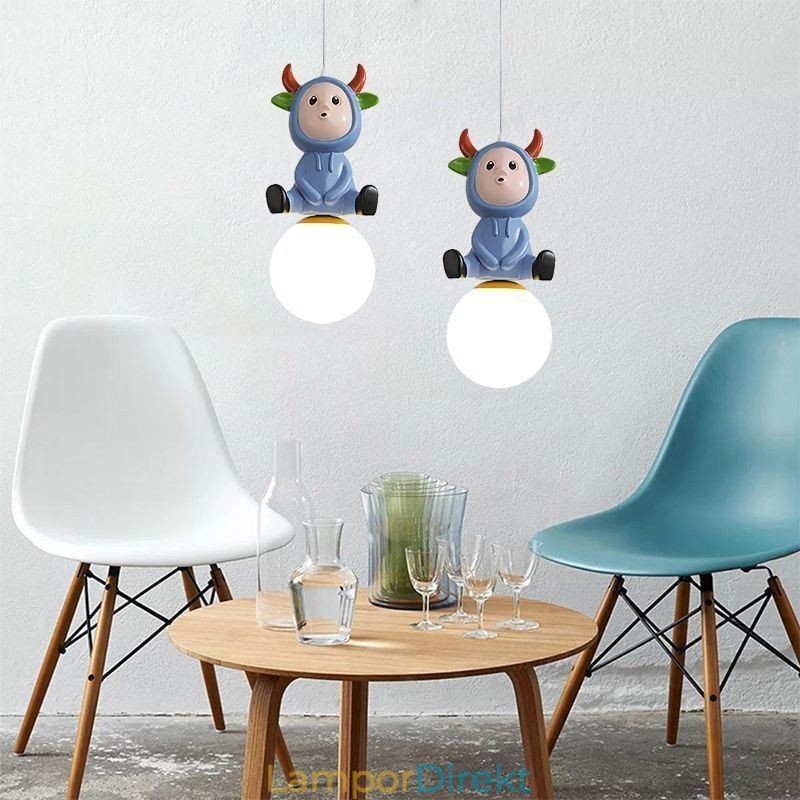 Taklampa Modern Minimalist G9 Smidesjärn Kanin Kalv Resin Taklampa