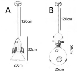 Minimalistisk Taklampa Smidesjärn Månlandning Liten Taklampa