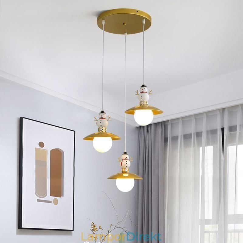 Modern Taklampa Enkel G9 Smidesjärn Harts Snowman Taklampa