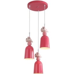 Modern Taklampa Smidesjärn Rosa Harts Piggy Taklampa