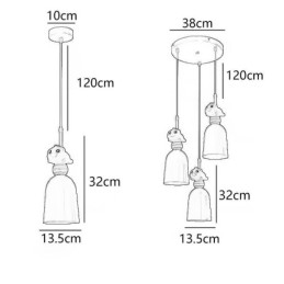 Modern Taklampa Smidesjärn Rosa Harts Piggy Taklampa