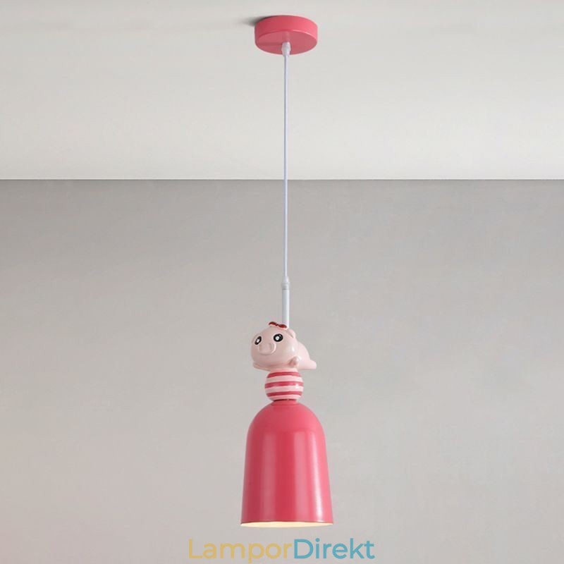 Modern Taklampa Smidesjärn Rosa Harts Piggy Taklampa