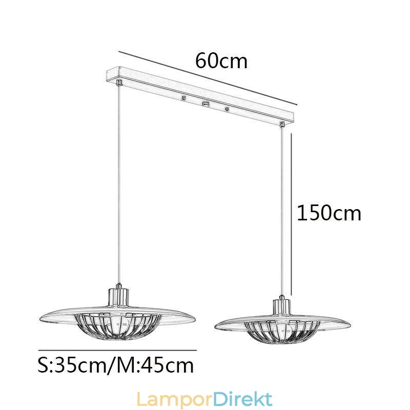 Nordic Pendellampa Creative Smidesjärn Disc Taklampa