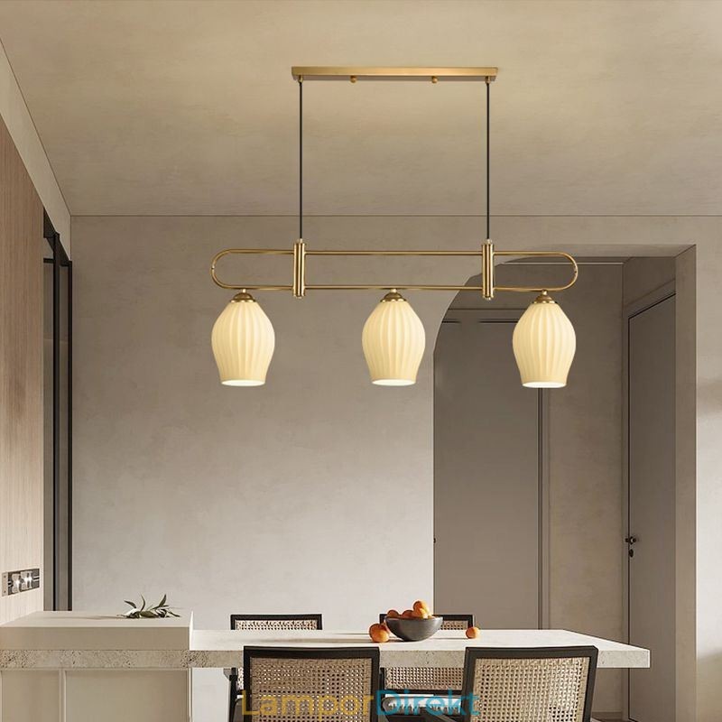 Nordic Pendel Light Smidesjärn Creative Stamen Taklampa