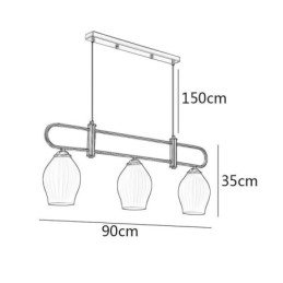 Nordic Pendel Light Smidesjärn Creative Stamen Taklampa