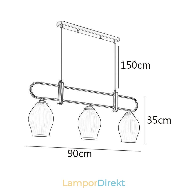 Nordic Pendel Light Smidesjärn Creative Stamen Taklampa