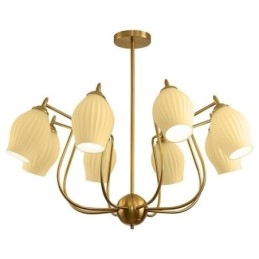 Nordic Pendel Light Creative Smidesjärn Koppar Naturlig Färg Ståndare Taklampa