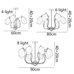 Nordic Pendel Light Creative Smidesjärn Koppar Naturlig Färg Ståndare Taklampa