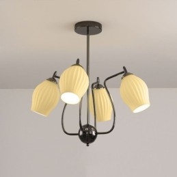 Nordic Pendel Light Creative Smidesjärn Gun Svart Ståndare Taklampa