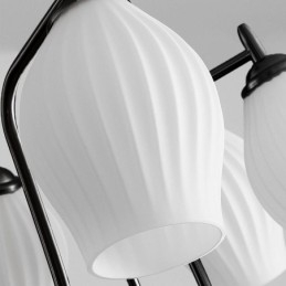 Nordic Pendel Light Creative Smidesjärn Gun Svart Ståndare Taklampa