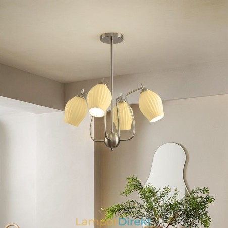 Nordic Pendel Light Creative Smidesjärn Sand Nickel Blomma Ståndare Taklampa Nordic Pendel Light Creative Smidesjärn Sand Nickel Blomma Ståndare Taklampa