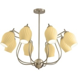 Nordic Pendel Light Creative Smidesjärn Sand Nickel Blomma Ståndare Taklampa
